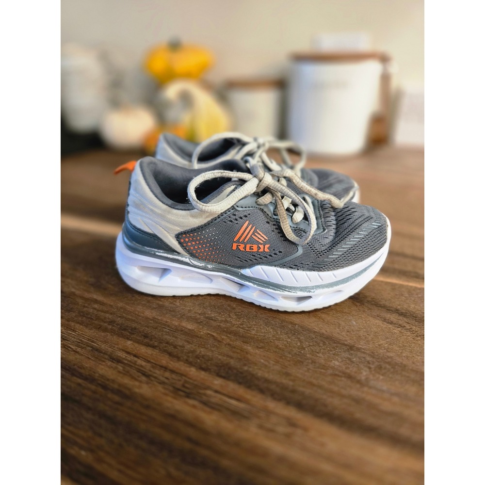 RBX Kids‎ Athletic Shoes Gray Orange Lace Up Sneakers Youth Size 12
